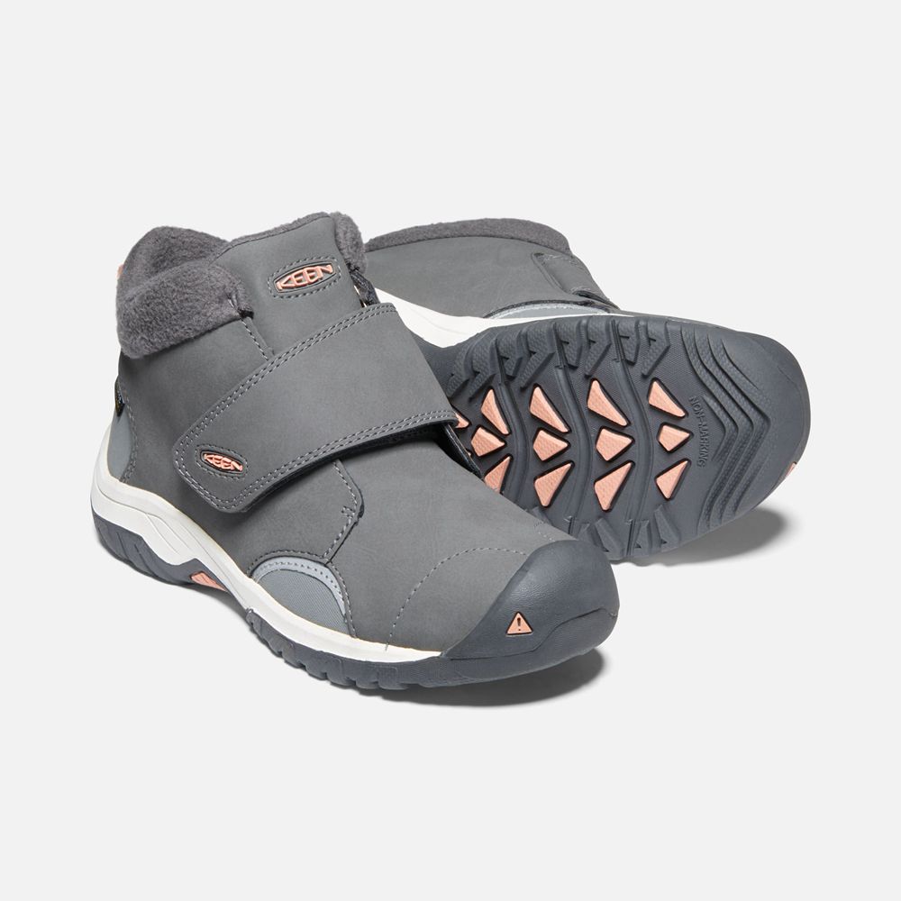 Keen Slip-On Kängor Barn Grå - Kootenay Iii Waterproof Boots - 923768OWR